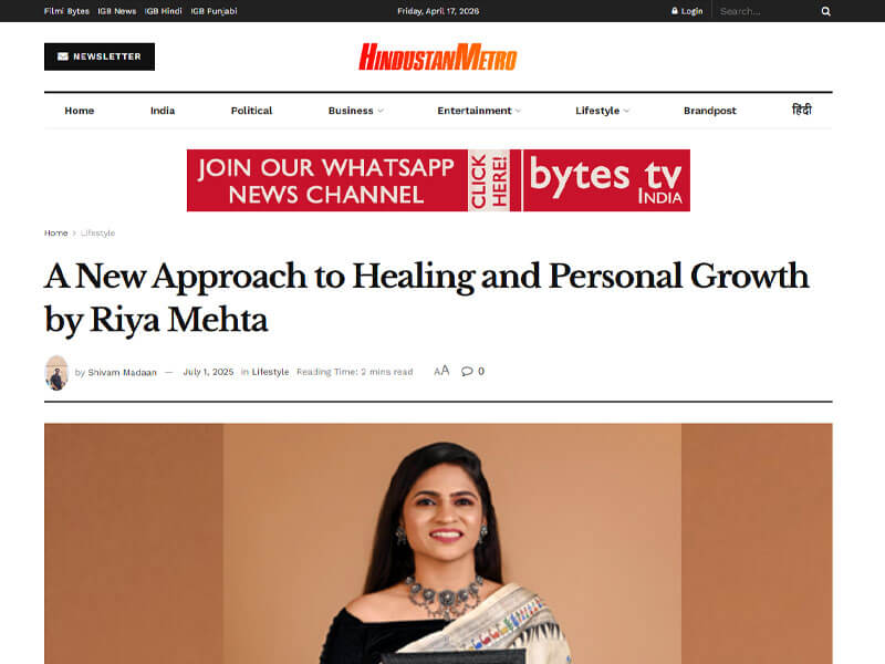 A New Approach to Healing and Personal Growth by Riya Mehta