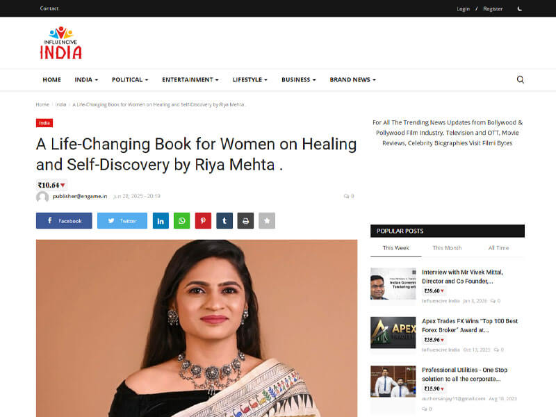 A Life-Changing Book for Women on Healing and Self-Discovery by Riya Mehta