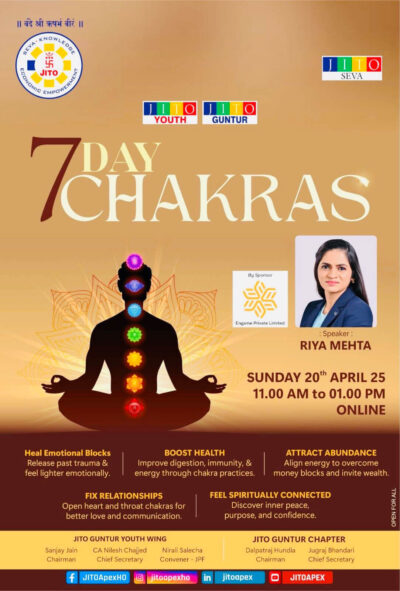 Riya Mehta: Speaker at JITO Guntur Youth Wing Event